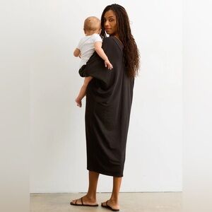 NWOT Hatch maternity nursing visitor dress P petite black